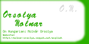 orsolya molnar business card