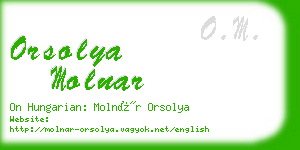 orsolya molnar business card